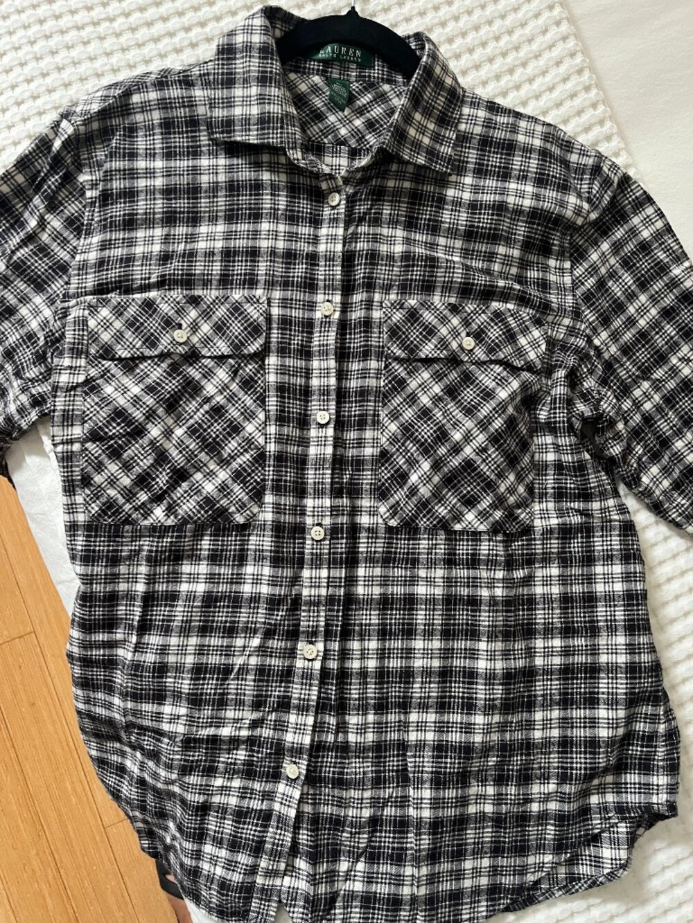 Lauren Ralph Lauren W's Plaid Button-Down, Sz. XL